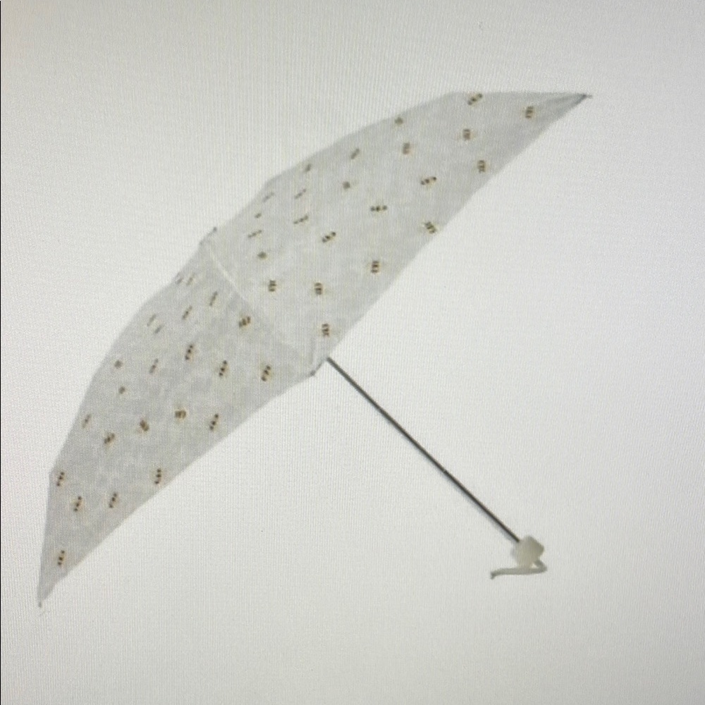 White Umbrella with Bee Pattern